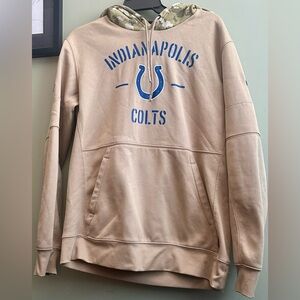 Men's Size M Colts Nike Tan  Salute to Service Sideline Therma Hoodie (b4)